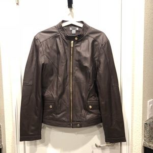 NEW WITH TAG| DKNY GENUINE LAMB LEATHER JACKET